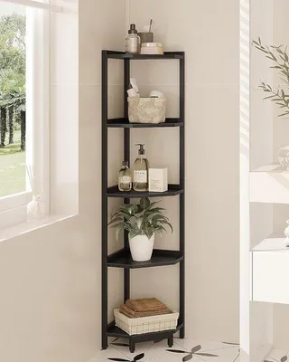 Produktbild von Famanu Leiterregal Schwarz - 30 x 30 x 136 cm