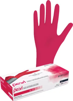 Produktbild von Unigloves RED PEARL Nitrilhandschuhe 5-6 X-Small 100 Stück/Box