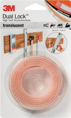 Produktbild von Blokada ciśnieniowa Dual Lock High Tech transl.L.1,25m W.25mm Rl.3M