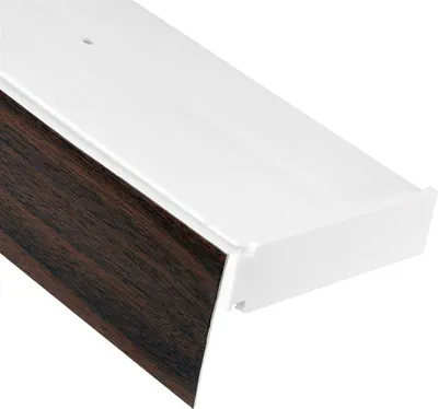 Image de Rail à rideaux avec bandeau acajou 300cm 2 voies