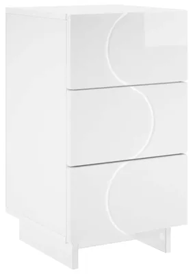 Produktbild von vidaXL Nachttisch Hochglanz Weiß 33,5 x 34,5 x 60 cm Holzwerkstoff