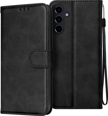 Immagine prodotto di Avizar, Samsung Galaxy A16 wallet cover, custodia a portafoglio con laccetto, nero