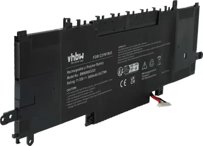 Produktbild von vhbw Akku kompatibel mit Asus ZenBook 14 UM433DA-A5003T, 14 UM433DA-A5002T, 14 UM433D, 13 UX334FL Notebook (3400 mAh, 11,55 V, Li-Polymer)