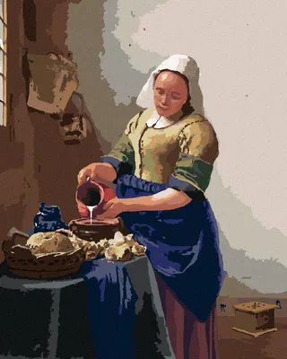Produktbild von Zuty - Malen nach Zahlen - DAS MILCHMÄDCHEN (J. VERMEER), 40x50 cm, ohne Keilrahmen