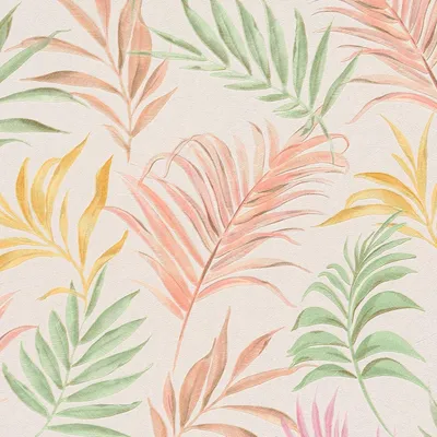 Produktbild von Profhome 791083-GU Natur Tapete Floral schimmernd creme rosa gelb grün 5,33 m2