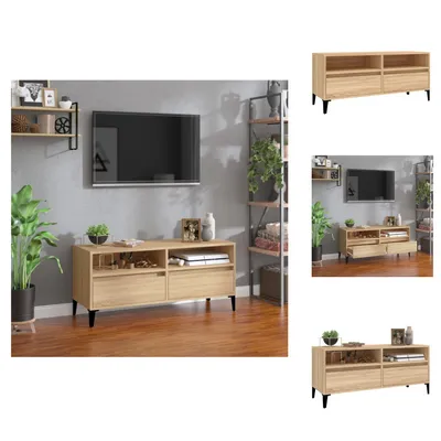 Productafbeelding van vidaXL TV-kast Sonoma-eikenhout, 100x34,5x44,5 cm, houtvezel - TV-meubel