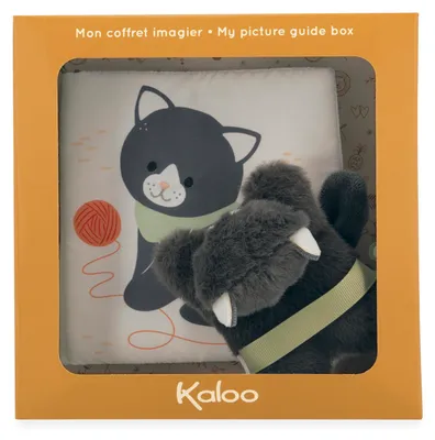 Zdjęcie produktu dla Kaloo Kuschelbuch Katze - Stoff-Babybuch mit Plüsch Chamallow