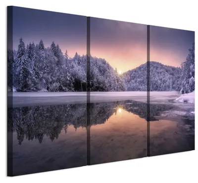 Produktbild von LUMASOUL Wandbilder 3er Set für Wohnzimmer Landschaft 11 90x60 cm3-teiliges Leinwandbild für Schlafzimmer Flur Büro und Küche