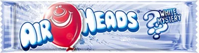 Produktbild von Airheads White Mystery – 1x 15,6 g | Geheim-Geschmack | Kult-Kaubonbon aus den USA+Heartforcards Versandschutz
