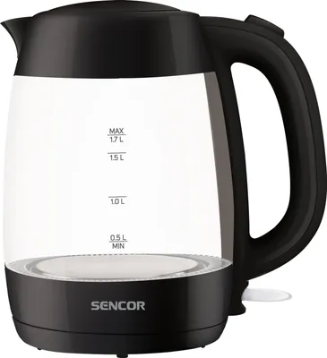 Obrázek produktu pro SENCOR SWK 7301BK Rychlovarná konvice, objem 1,7 l, 2200W, oboustranný vodoznak, vyjímatelný a omyvatelný filtr, dvojnásobné bezpečnostní jištění, centrální 360° STRIX konektor