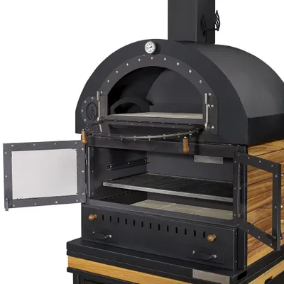 Produktbild von Moderne Außenküche aus Edelstahl in Schwarz