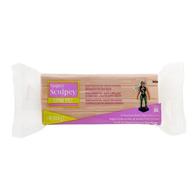 Produktbild von Super Sculpey lebende Puppe mittelbeige – 454 g Sculpey