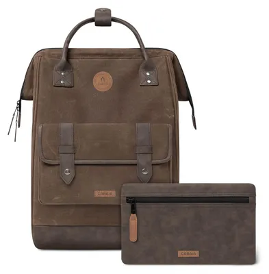 Produktbild von CABAIA Freizeitrucksack Rucksack mit Laptopfach Adventurer Waxed Baumwolle Backpack Soyo dunkelbraun