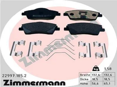 Produktbild von ZIMMERMANN Bremsbeläge Satz Vorne Bremsklötze für VOLVO XC40 (536) 22997.185.2