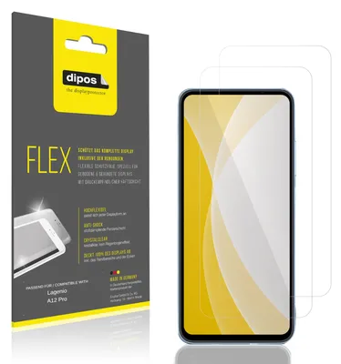Produktbild von 2x Schutzfolie für Lagenio A12 Pro Folie, 100% Displayabdeckung, dipos Flex