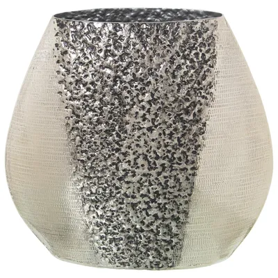 Tafelvase aus Metall, silber, 27x13x26 cm