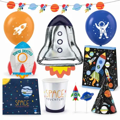 Produktbild von Weltraum Geburtstagsdeko Partyset Kindergeburtstag Party Deko