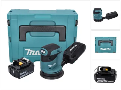 Obrázok produktu pre Makita DBO 180 M1J 18 V 125 mm akumulátorová orbitálna brúska + 1x 4,0 Ah akumulátor + Makpac - bez nabíjačky