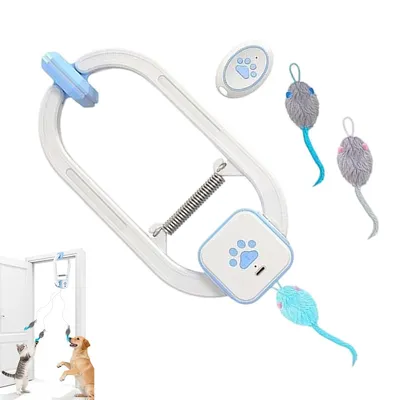 Produktbild von USB-aufladbares Katzenspielzeug, interaktiv zum Aufhängen, mit Fernbedienung für Spiel & Training