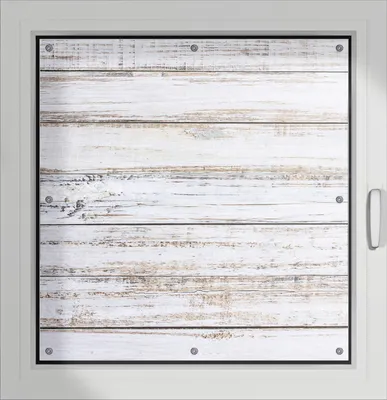 Produktbild von Wallario Lichtschutzbild, Dekorativer Sichtschutz Sonnenschutz 96 x 93 cm mit Motiv: Helle Holzstruktur - Muster - Alter Dielenfußboden - Verdunklung ohne Bohren