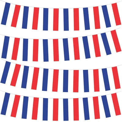 Produktbild von Flaggenkette Niederlande 10m mit 30 Flaggen Polyester für EM Deko