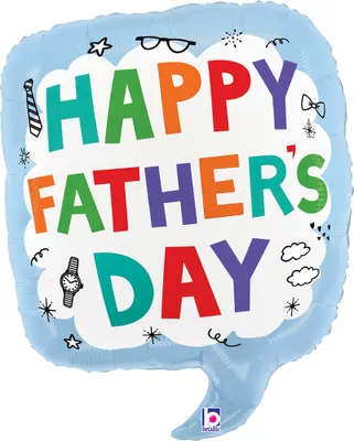Produktbild von Shape Folienballon "Happy Father's Day" Sprechblase | 58 cm