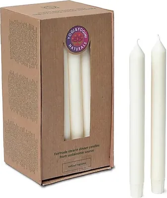 Obrázek produktu pro Neperfémovaná stolní svíčka v barvě off white ze stearinu – 21 x 2,2 cm – objednat online