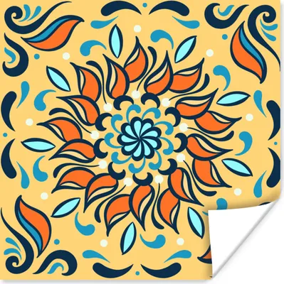Produktbild von MuchoWow® Poster Sonnenblumen - Blätter - Quadratisch 30x30 cm - Wandposter - Printing