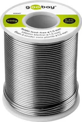 Produktbild von goobay Profi Lötzinn bleifrei 500 g Sn 96,9 %/Cu 0,7 % 1,5 mm