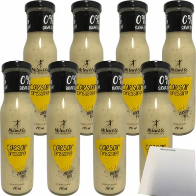 Produktbild von Mr. Lowcarb Dressing Caesar 8er Pack (8x240ml Glas) + usy Block