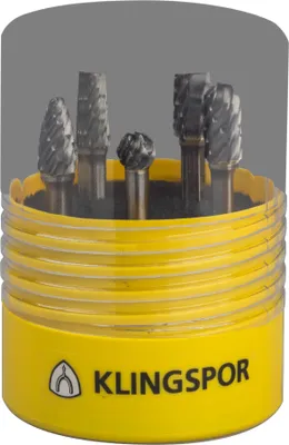 Produktbild von Klingspor HF10STEEL Fräser/Kernbohrer/ Set, 9,6 x 6 mm Spezialverzahnung Stahl