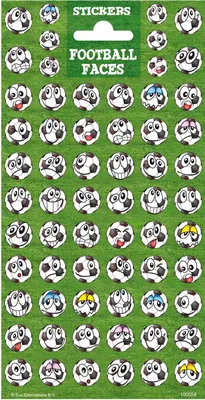 Produktbild von Totum-Aufkleberbogen Twinkle – Fußballgesichter