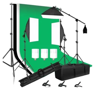 Productafbeelding van Fotografie-verlichtingsset, softbox-verlichting, achtergrondframe, fotostudio-set 35