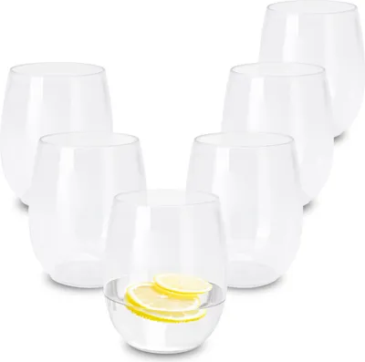 Produktbild von Kunststoff Trinkglas 500ml - 6er Set - Camping Glas Becher