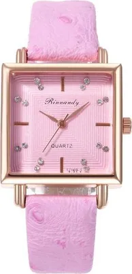 Produktbild von Elegante Damenuhr LA-12476 in Rosa mit Kunstlederarmband KP12476