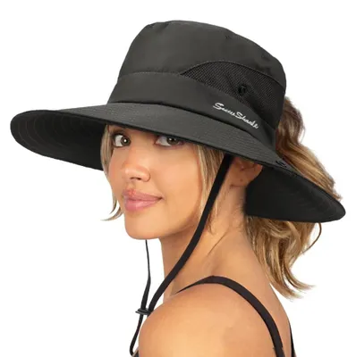 Image de Chapeau de soleil chapeau de pêcheur - Pliable - Protection UV - Bord large - Pour la plage et le jardin