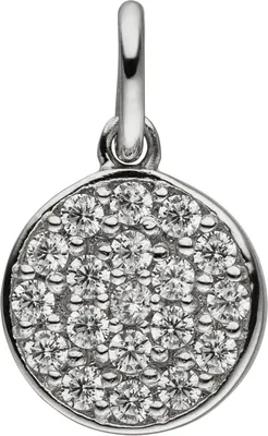 Produktbild von JOBO Anhänger rund 925 Sterling Silber 19 Zirkonia Silberanhänger