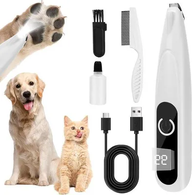 Obrázek produktu pro Nůžky na stříhání psů s LED osvětlením a funkcí nabíjení přes USB