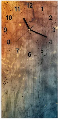 Produktbild von Wanduhr aus Glas mit Motiv Abstrakte Farbkarte- 30 x 60 cm - inkl. Aufhängesystem