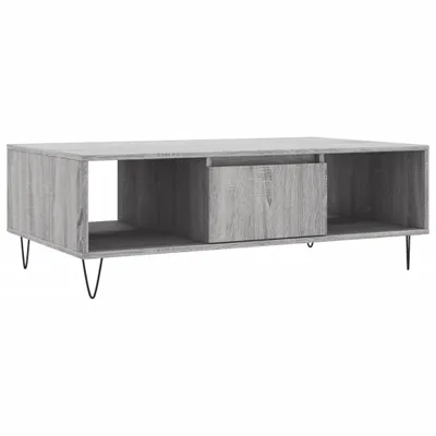 Zdjęcie produktu dla vidaXL Stolik kawowy szary Sonoma 104x60x35 cm Materiał drewnopochodny