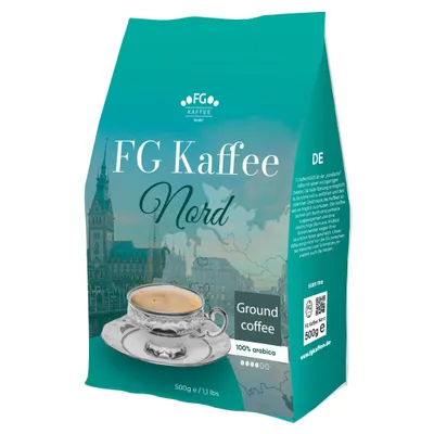 Produktbild von FG Kaffee NORD Gemahlener Kaffee 100% Arabica 500g