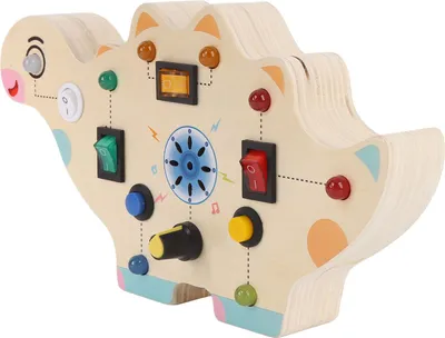 Immagine prodotto di Giocattolo sensoriale a forma di animale Interruttore in legno Giochi di luce Circuito stampato Apprendimento precoce Educativo per bambini