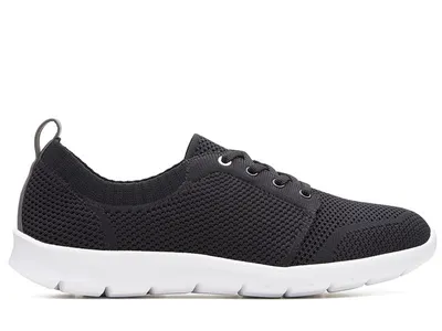 Zdjęcie produktu dla CLARKS Buty damskie Step AllenaSun Light z czarnego lekkiego materiału 35,5