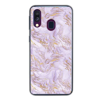 Produktbild von MuchoWow® Handyhülle Schutzhülle Hülle für Samsung Galaxy A40 Abstrakt - Marmor - Gold - Muster Silikon Softcase Handy Hülle - Handy-Tasche