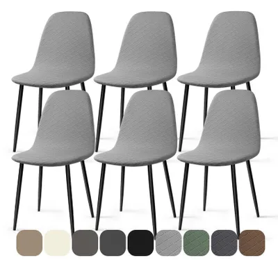 Immagine prodotto di Omgoods - Set di 6 coprisedie in tessuto jacquard per sedie da pranzo