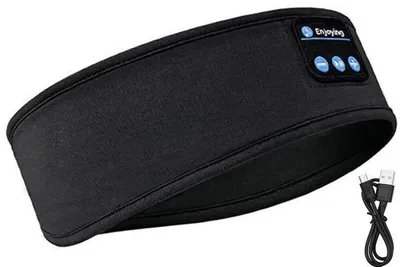 Produktbild von Slaapmasker mit Bluetooth, Musikwiedergabe, Rufbeantwortung, Kniegelenk-Kopfhörer für Schlafen, Yoga, Reisen
