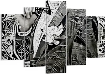 Produktbild von Bild auf Leinwand - Leinwandbild - Abstraktion modern - 150x100cm - Wand Bild - Wanddeko - Leinwanddruck - Bilder - Kunstdruck - Wanddekoration - Leinwand bilder - Wandkunst - EA150x100-3478