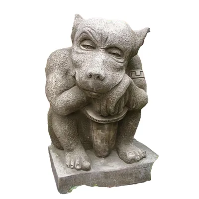 Produktbild von Schöner Sword Gargoyle aus Steinguss Neu Frostfest Witterungsbeständig Steinfigur zur Gartengestaltung V-1359