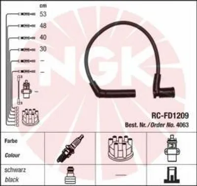Produktbild von NGK Zündleitungssatz  4063