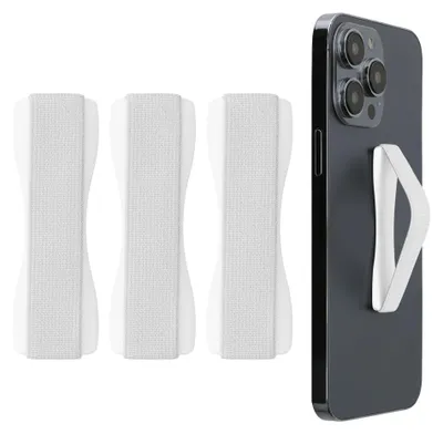 Produktbild von kwmobile Smartphone Fingerhalter 3 Set - Handy Halter Griff Halterung Einhandbedienung - 3x Handyhalter in Weiß